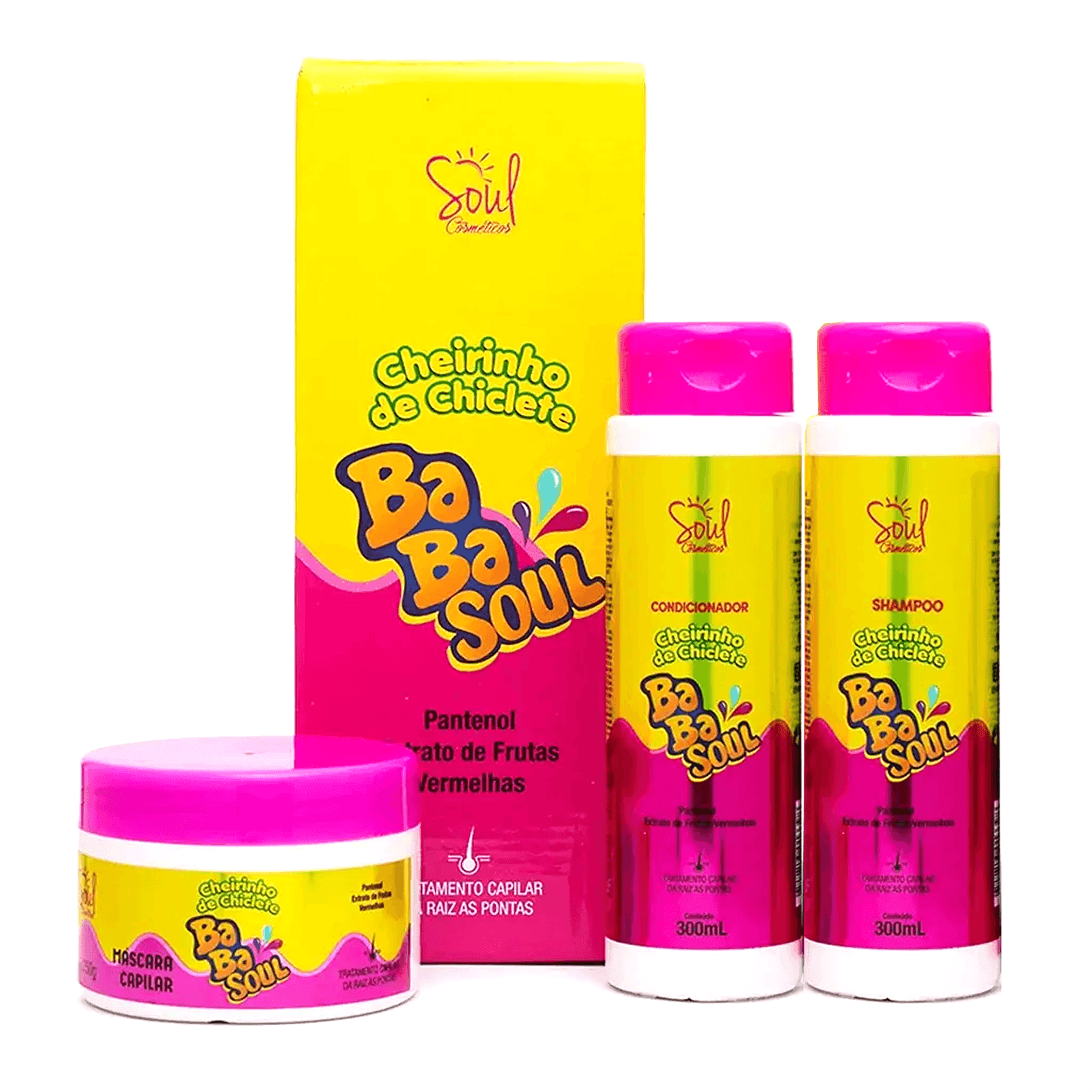Kit Capilar 3 itms BabaSoul FRUTOS ROJOS  - 💄 COSMÉTICO - Morita | Cosméticos Paraguay