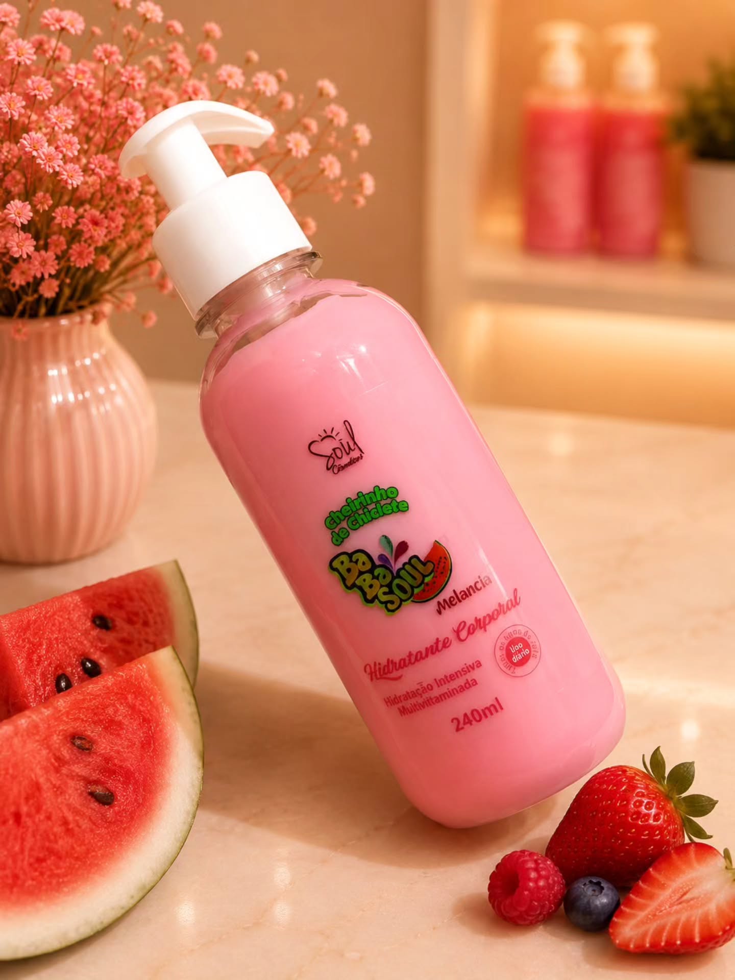 Crema hidratante corp. BabaSoul Melancia 240 ml - 💄 COSMÉTICO - Morita | Cosméticos Paraguay