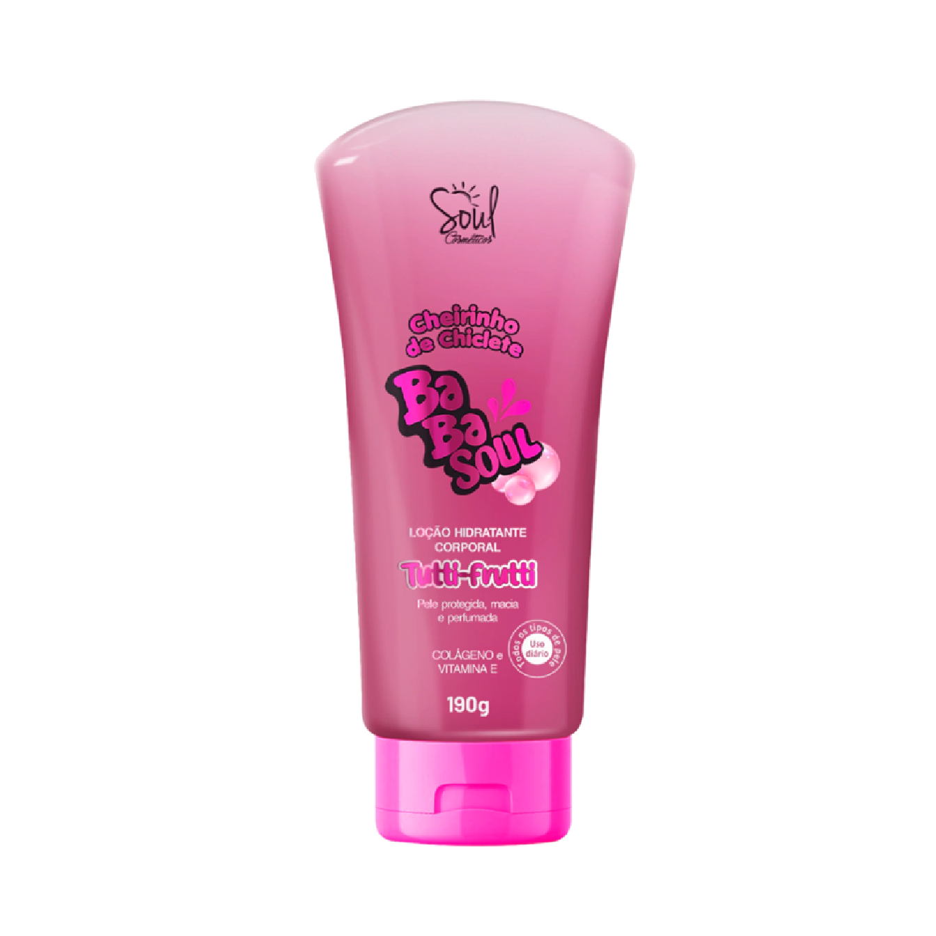 Hidratante Corporal Cheirinho de Chiclete BabaSoul 190ml - 💄 COSMÉTICO - Morita | Cosméticos Paraguay
